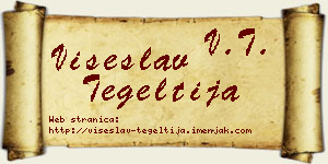 Višeslav Tegeltija vizit kartica